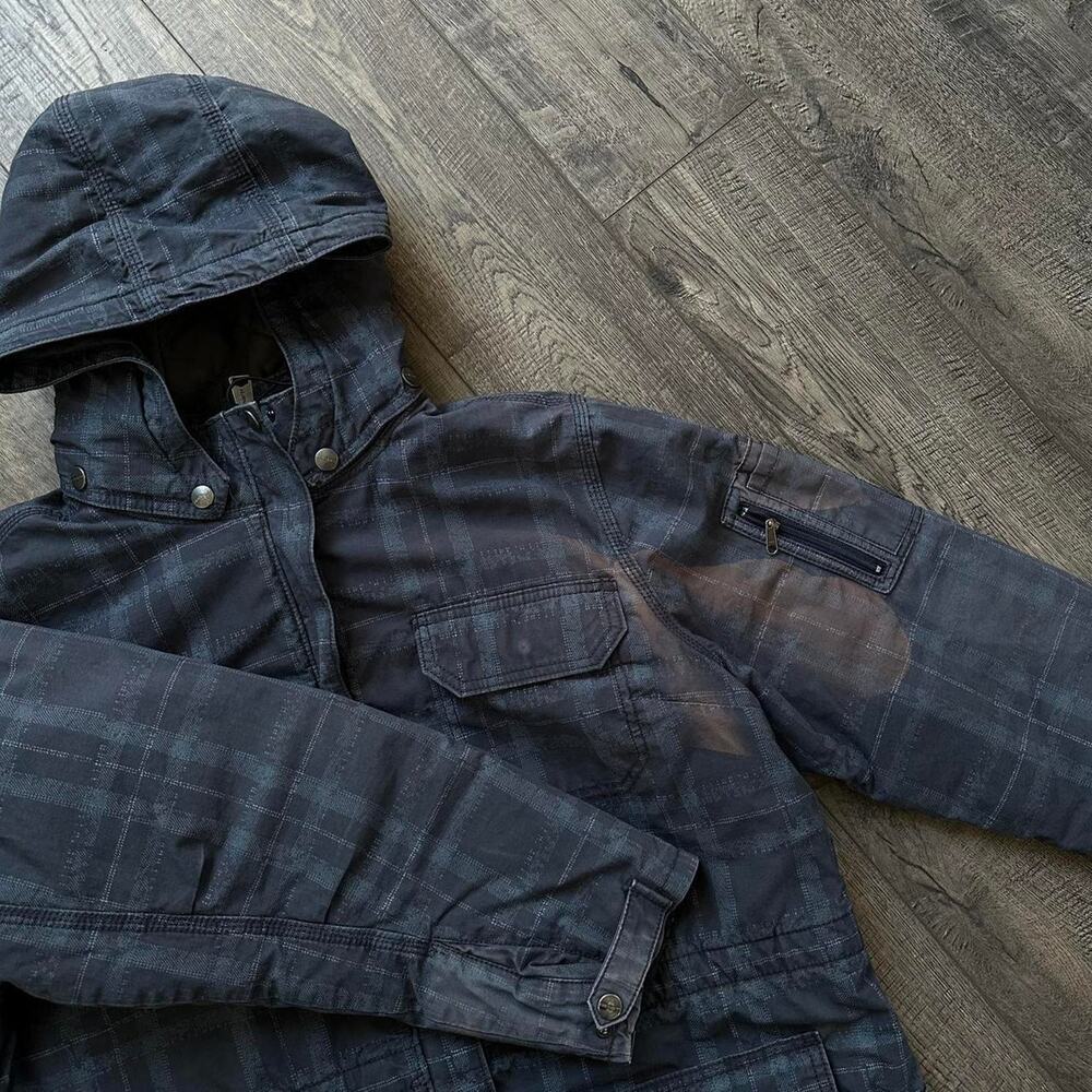 Rare Vintage 00s Quilted Carhartt Plaid Tactical Pocket Winter Ski Coat Jacket - Picture 3 of 8